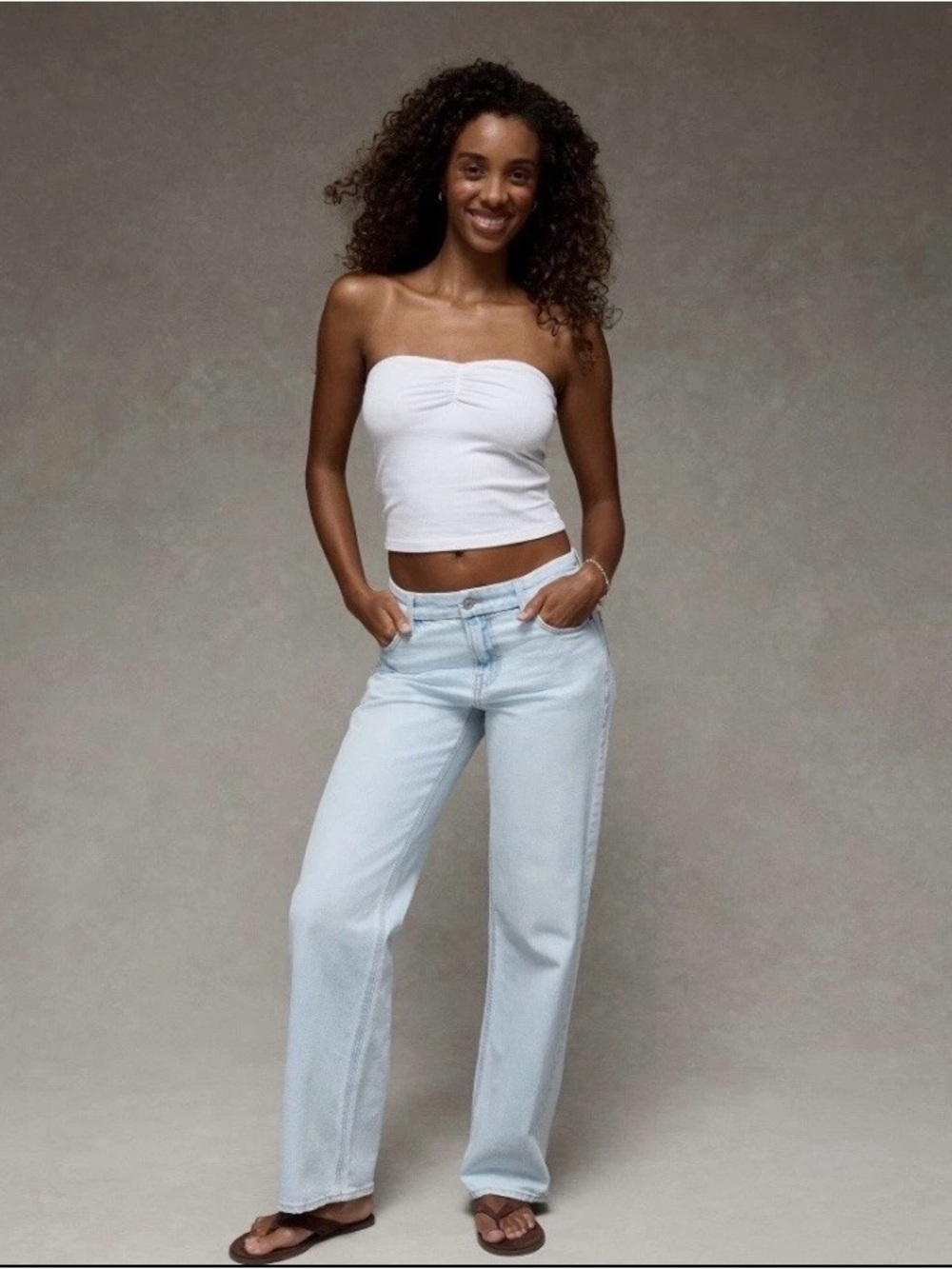 AE Curvy High-Waisted Stovepipe Jean, Size 0 Regular